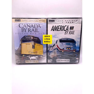 Two deluxe box sets: Canada by Rail and America by Rail NEW sealed package
